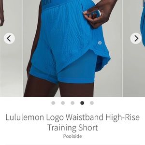 Lululemon Logo Waistband High-Rise Training Short